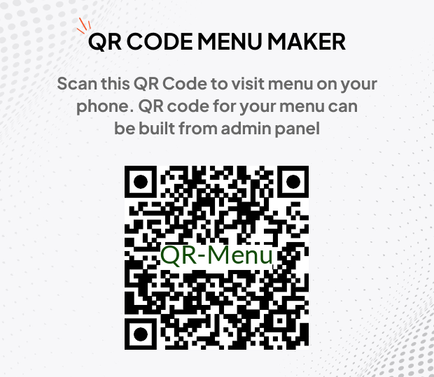 QR CODE MENU MAKER